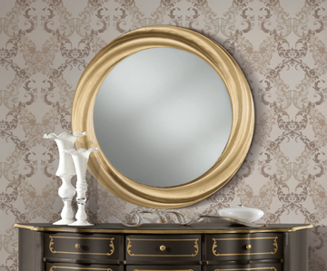 SP9110 - Round framed wooden mirror by Tarocco Vaccari Group - view 3